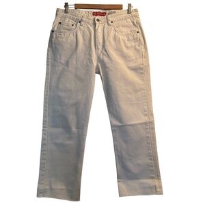 Vtg Juniors Unionbay Distressed Cropped Floral Embroidered Jeans Sz 9